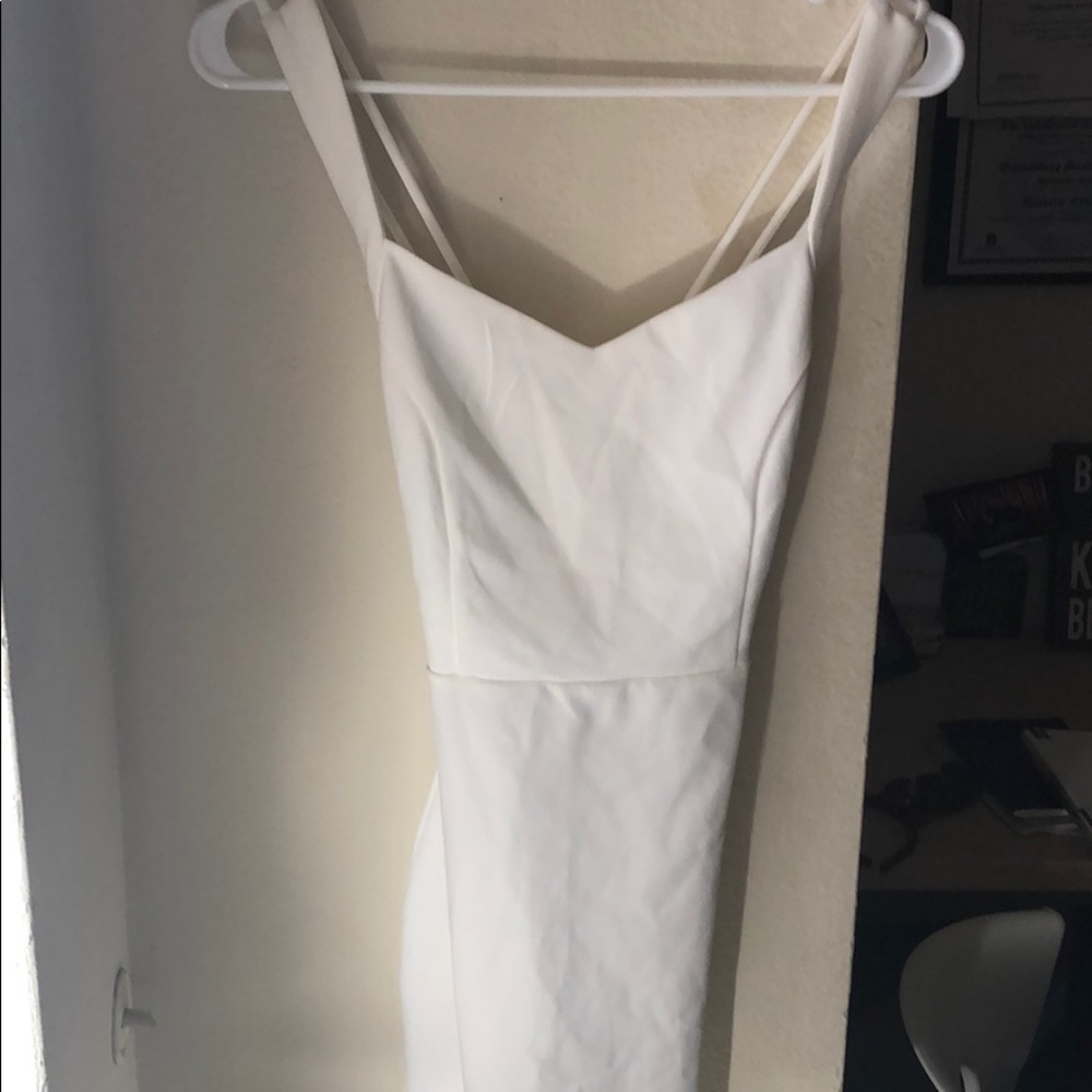 Tight white dress